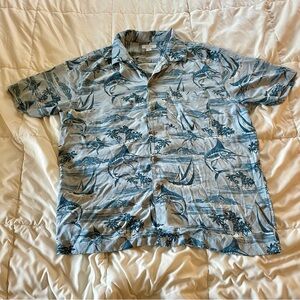 Croft & Barrow Men’s Button Up Short Sleeves Front Pocket Top Size M